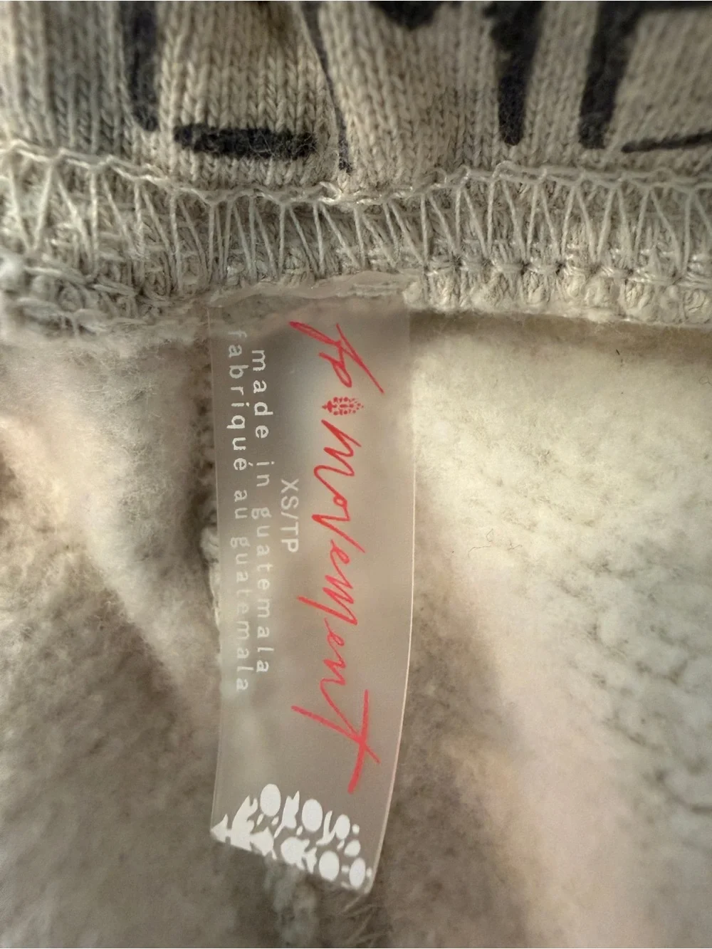 Free People Wide-Leg Sweatpants in Heather Oat - Picture 3 of 5